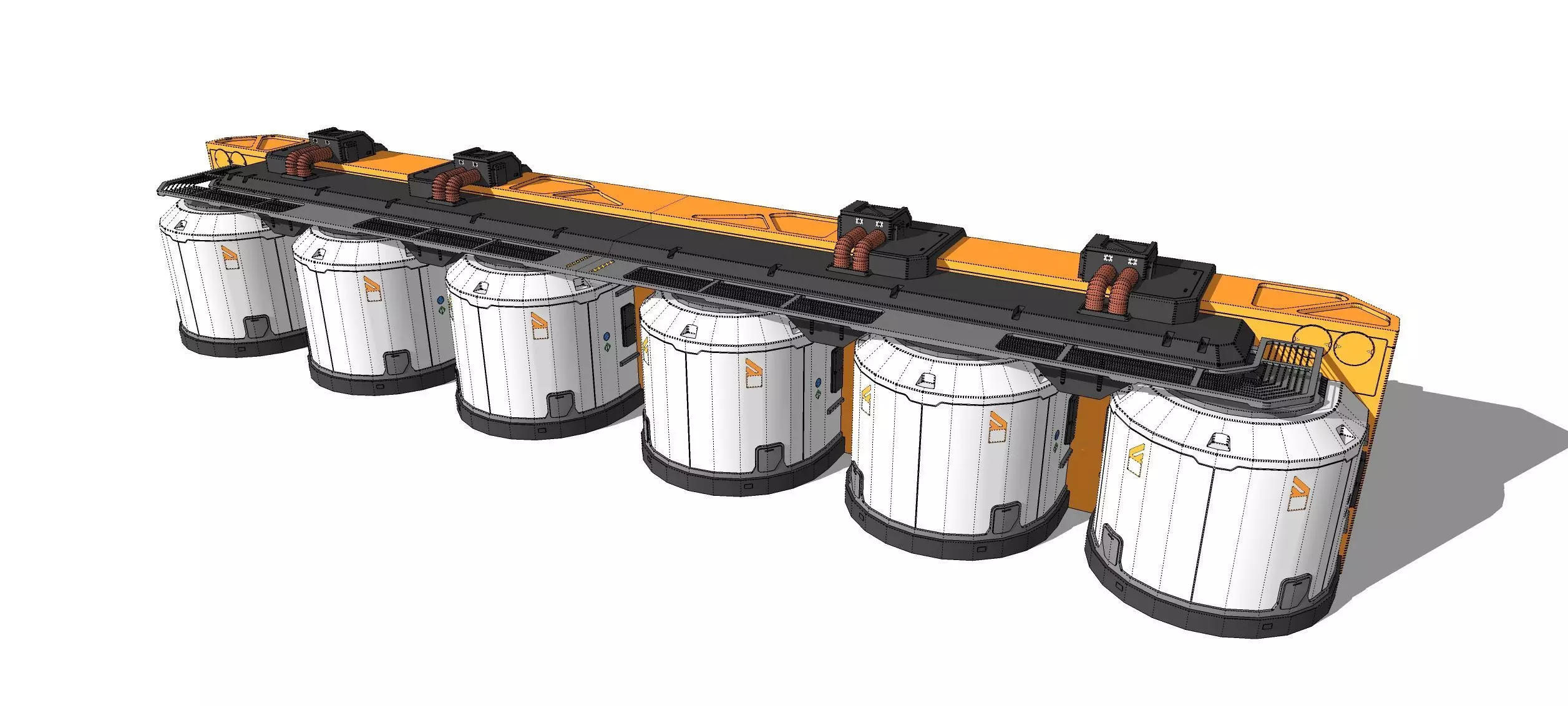 Sci-fi Architecture kitbash 56 3D model_29