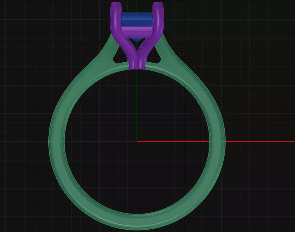 4 Prong Diamond Engagement Ring 3D print model_2