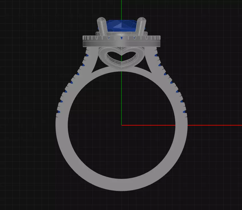 4 Prong Diamond Engagement Ring 3D print model_3