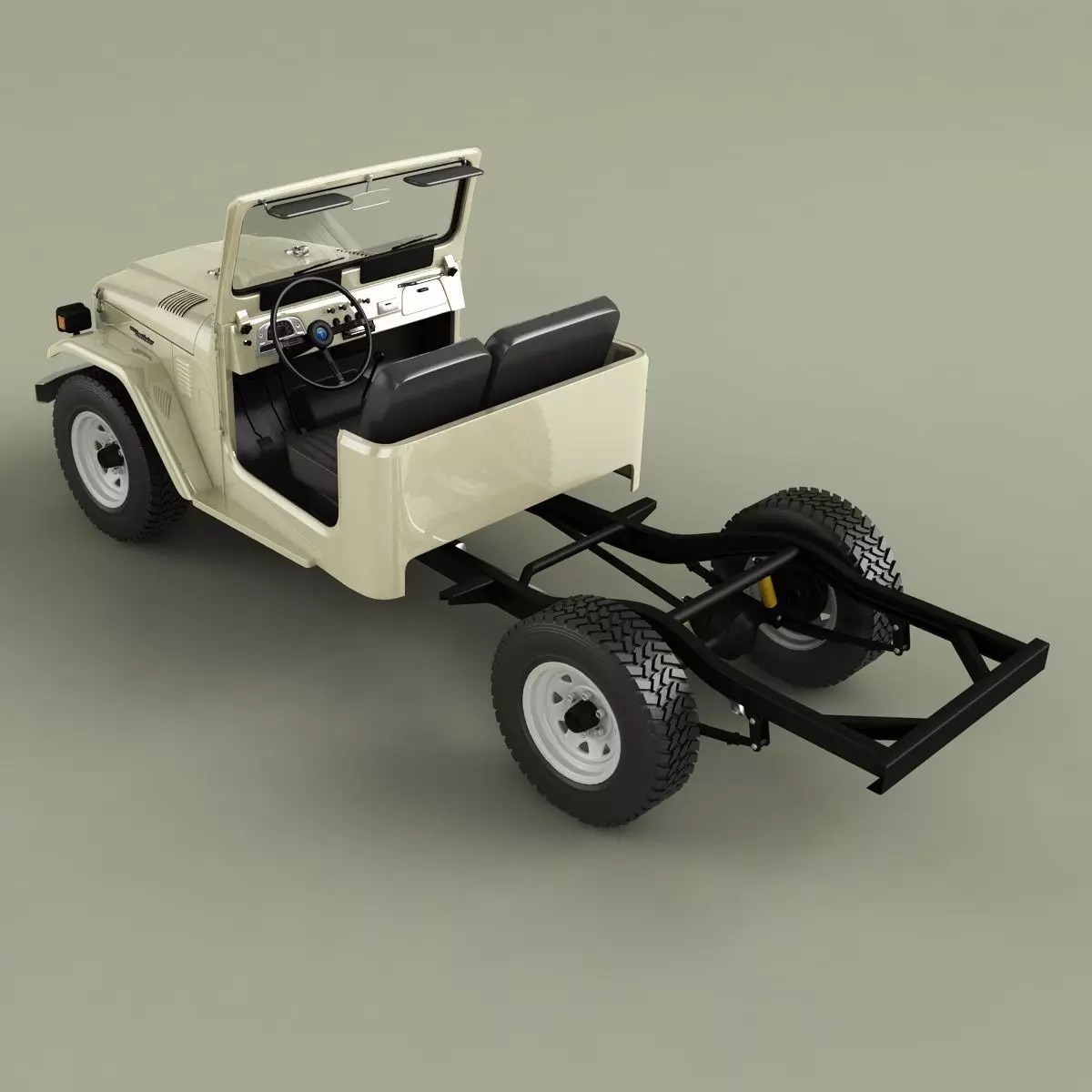 Toyota Land Cruiser FJ45 Pickup 3D model_9