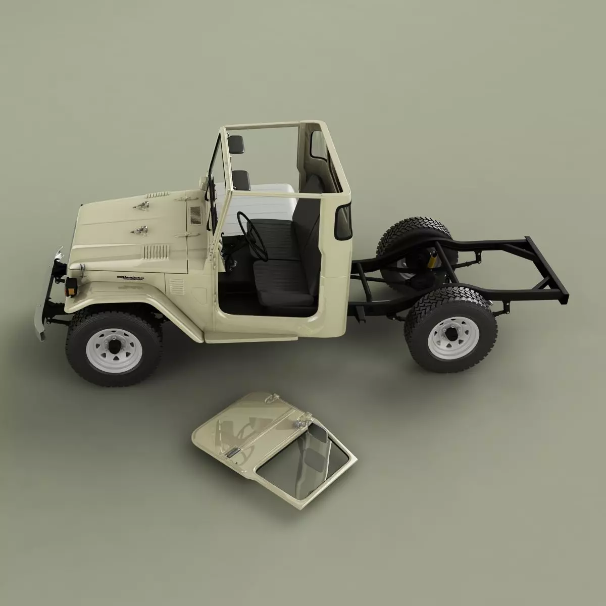 Toyota Land Cruiser FJ45 Pickup 3D model_8