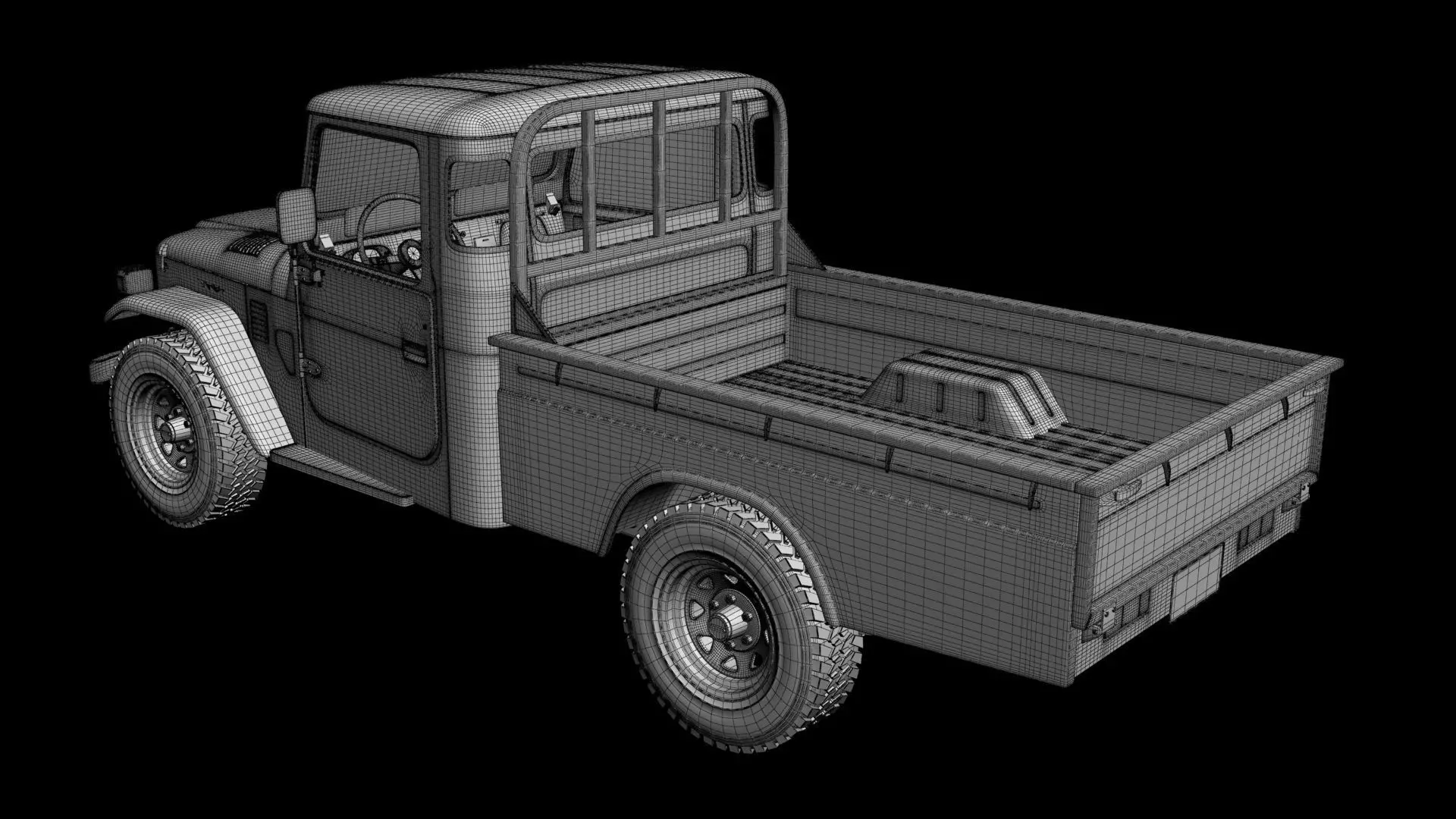 Toyota Land Cruiser FJ45 Pickup 3D model_21