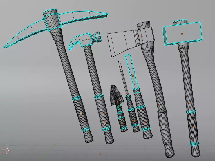 Blacksmiths PBR ToolKit - 7 High quality tools Low-poly 3D model_11