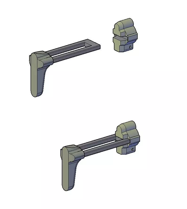 MP5 Submachinegun miniature and Toy 3D print model_4