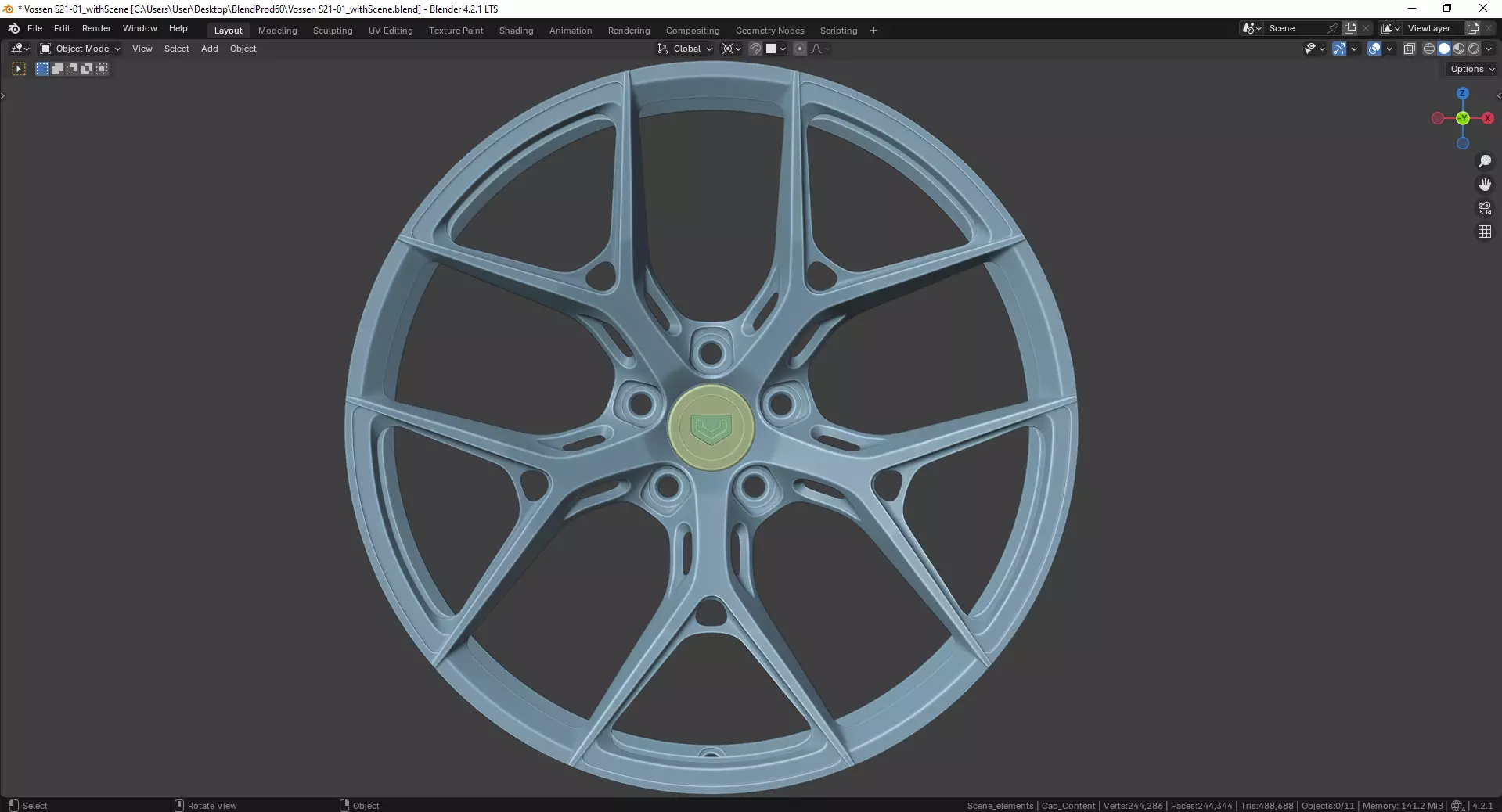 Vossen S21-01 Rim 3D model_5