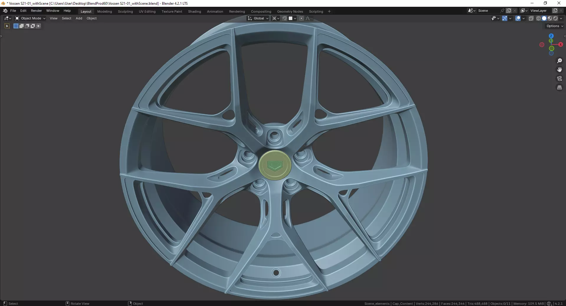 Vossen S21-01 Rim 3D model_12