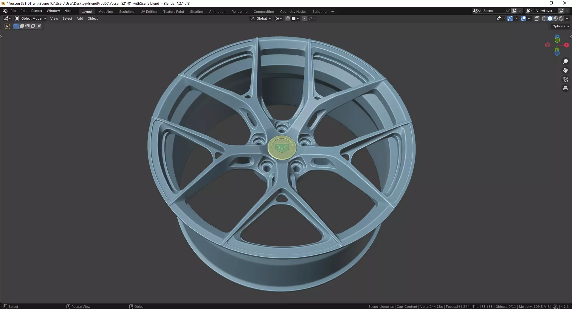 Vossen S21-01 Rim 3D model_9