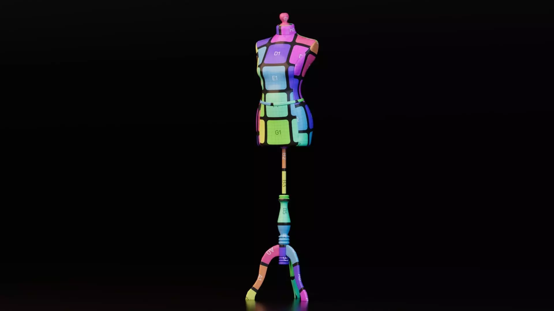 Mannequin Dress Form Collection 3D model_19