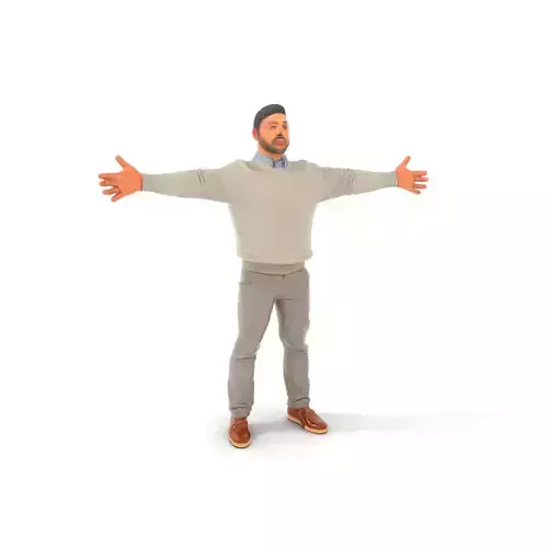Casual Male Character Model Pack  Animated Poses Collection Low-poly 3D model