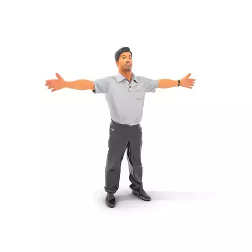 Casual Male with Arms Outstretched Model Pack