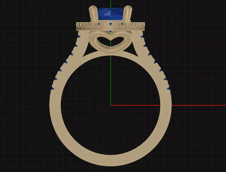 4 Prong Diamond Engagement Ring 3D print model_2