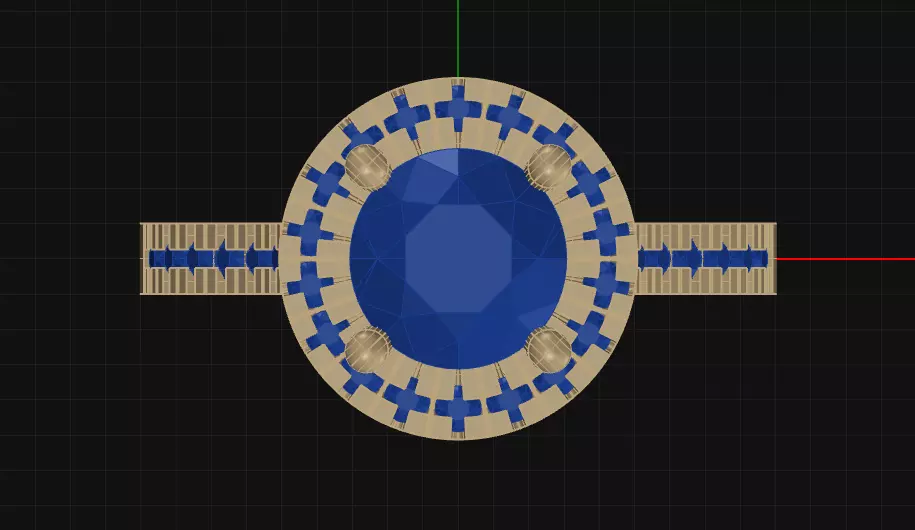 4 Prong Diamond Engagement Ring 3D print model_0