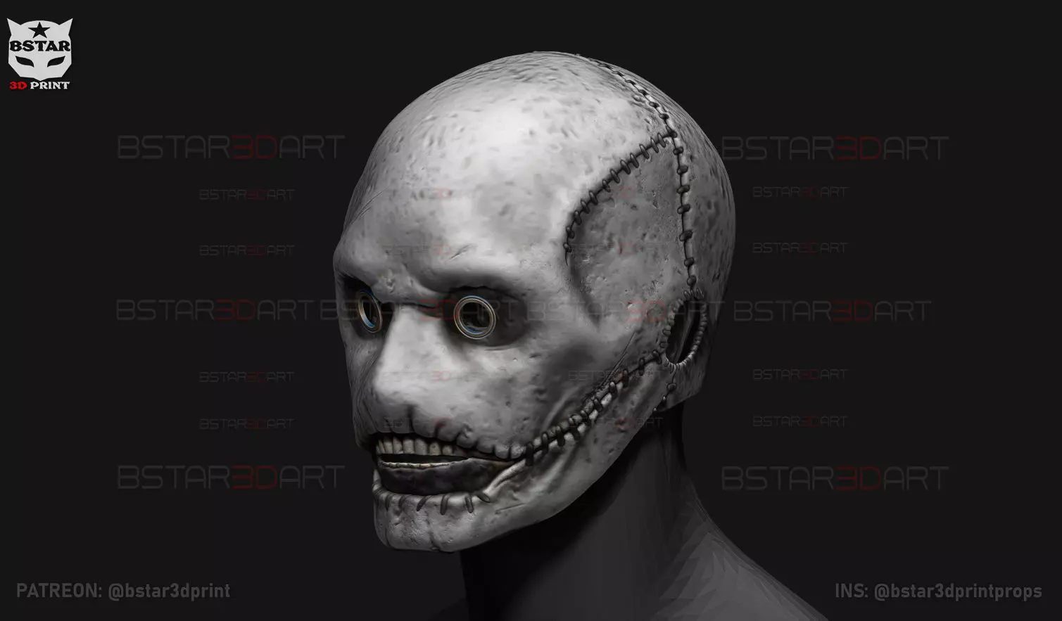 Slipknot Corey Taylor Mask High Quality For Halloween Cosplay 3D print model_2