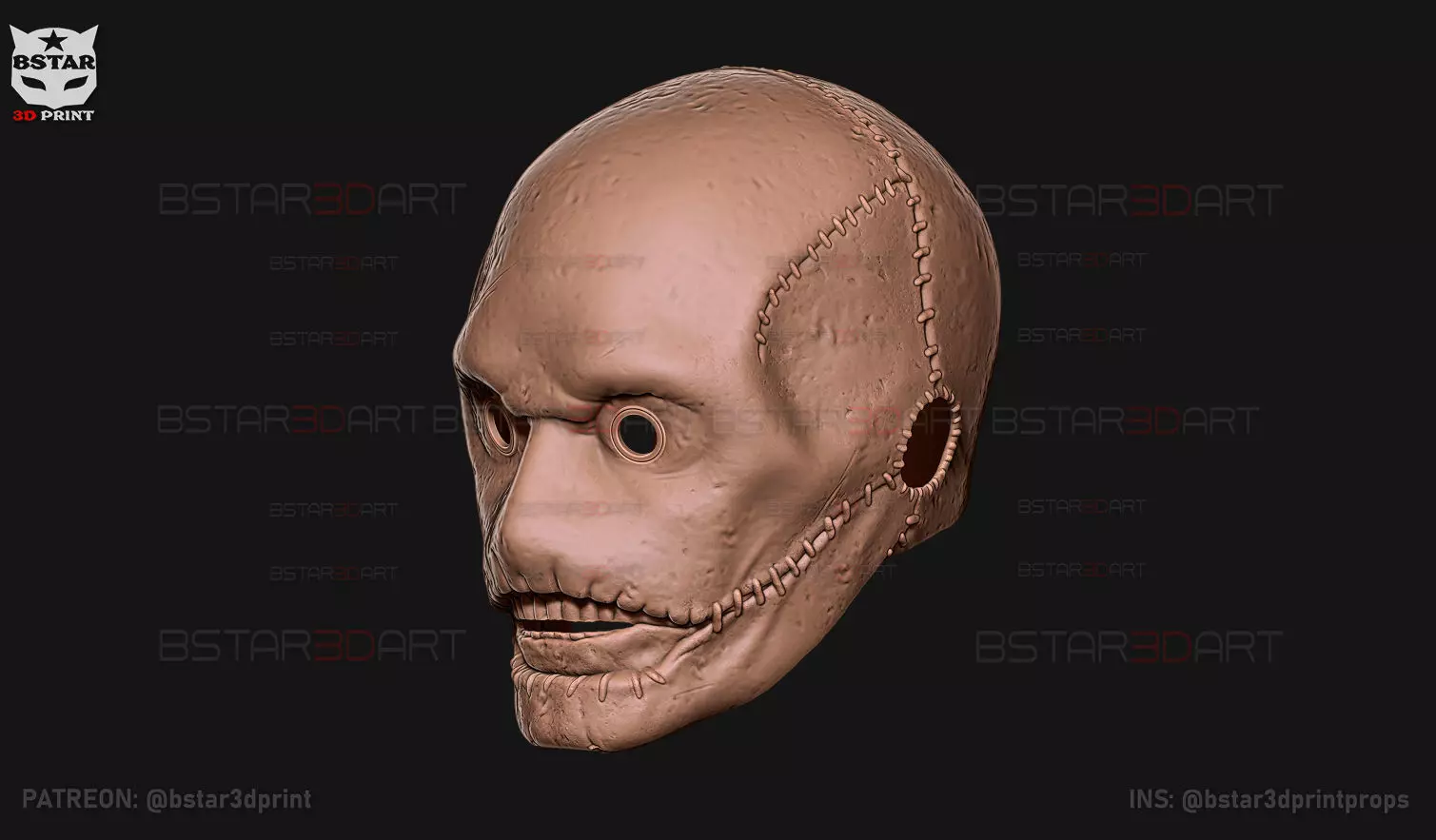 Slipknot Corey Taylor Mask High Quality For Halloween Cosplay 3D print model_7