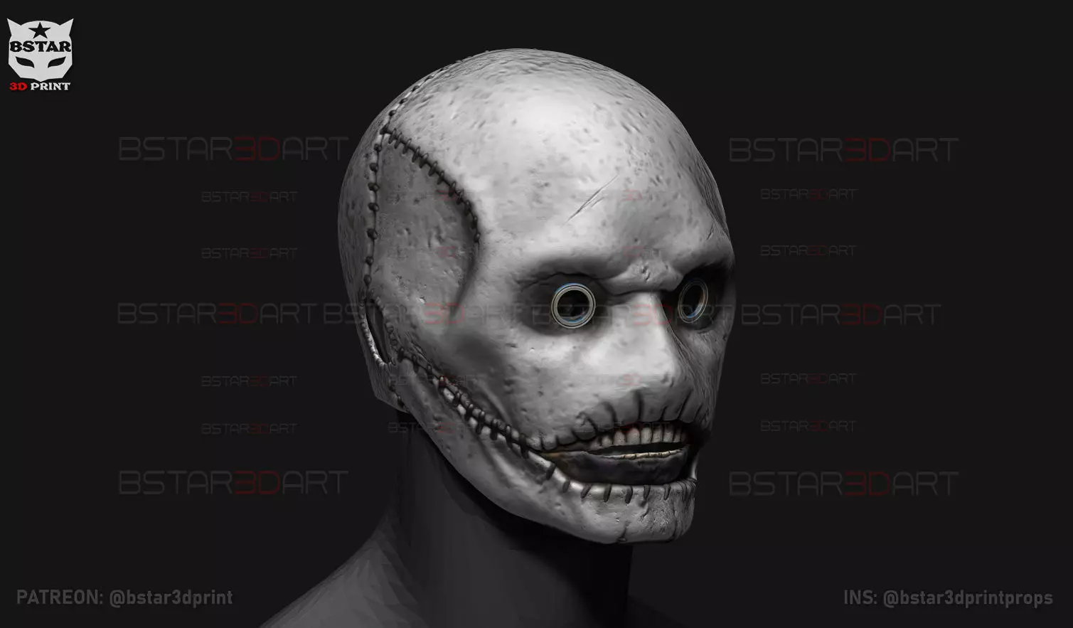 Slipknot Corey Taylor Mask High Quality For Halloween Cosplay 3D print model_4