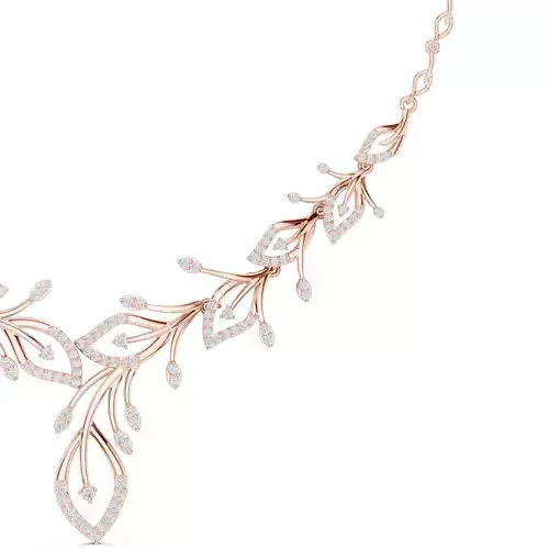 Leaf Design Floral Woman Necklace 3DM STL Video