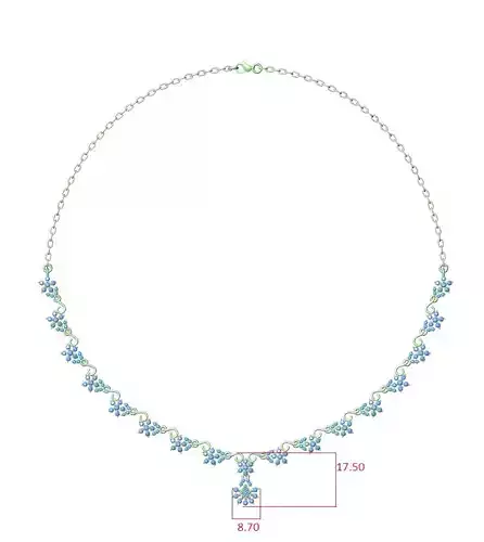 Woman Diamond Necklace 3DM STL Video