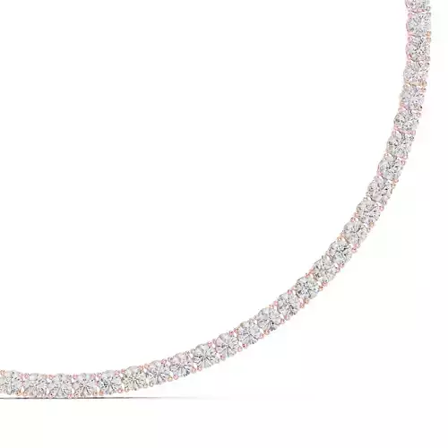 4mm Round Cut Diamond Stud Necklace 3DM STL Video 3D print model