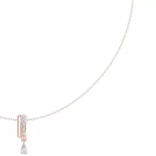Oval Marquise Baguette Pear Diamond Necklace Files Video 3D print model