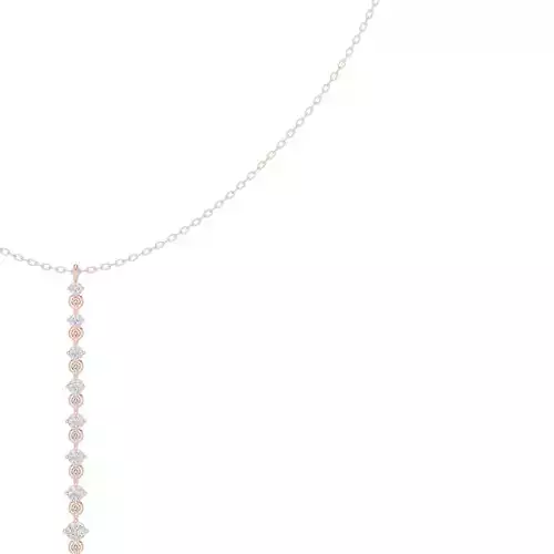 Straight Line Round Diamond Necklace 3DM STL Video