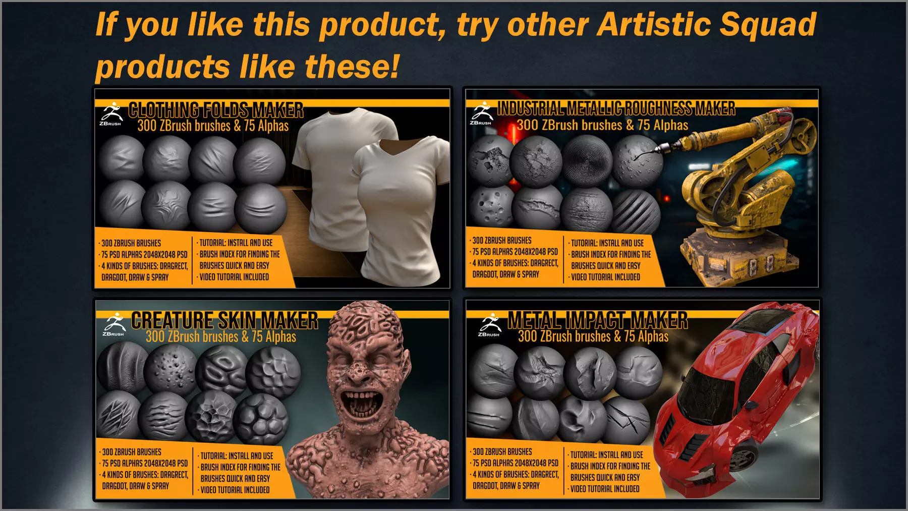 Peeling and Chipped Maker 300 ZBrush brushes and 75 alphas Texture_15
