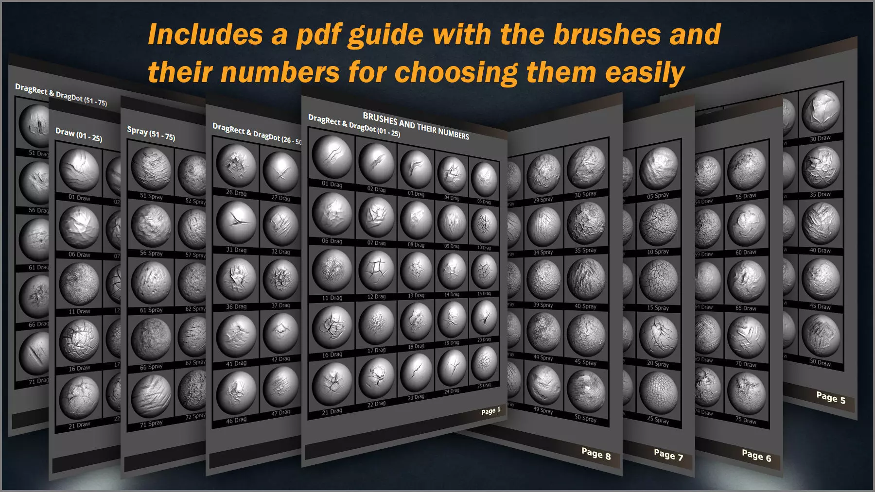 Peeling and Chipped Maker 300 ZBrush brushes and 75 alphas Texture_14