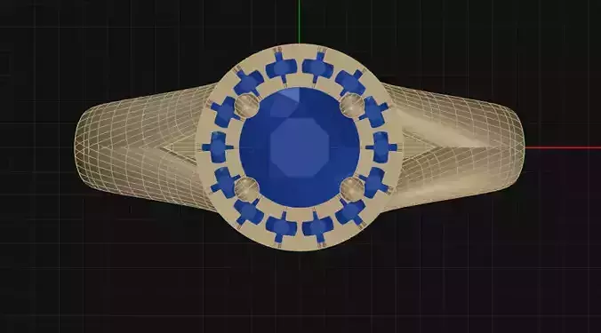4 Prong Diamond Engagement Ring 3D print model