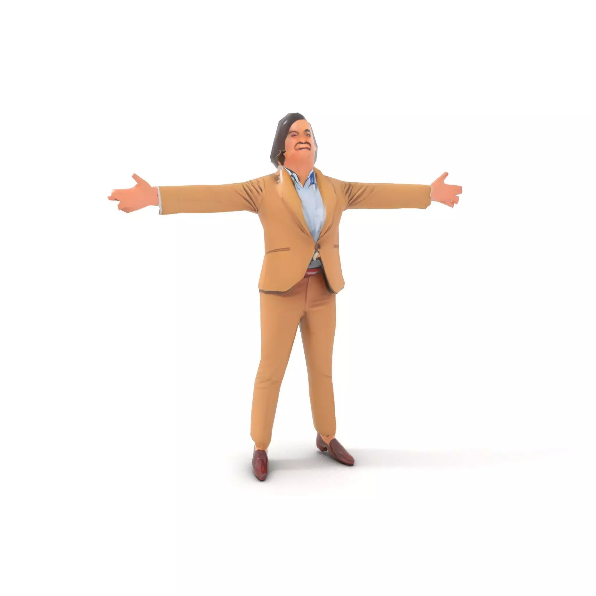 Businesswoman Model Pack with Arms Open Gesture Low-poly 3D model_8