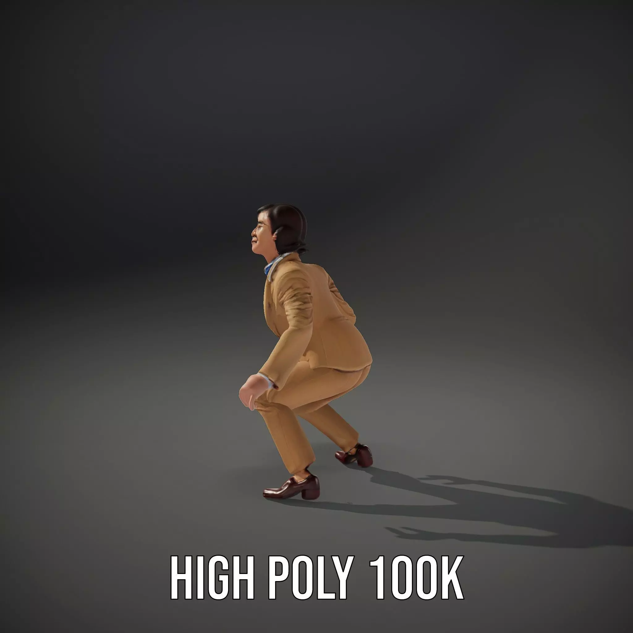 Businesswoman Model Pack with Arms Open Gesture Low-poly 3D model_23