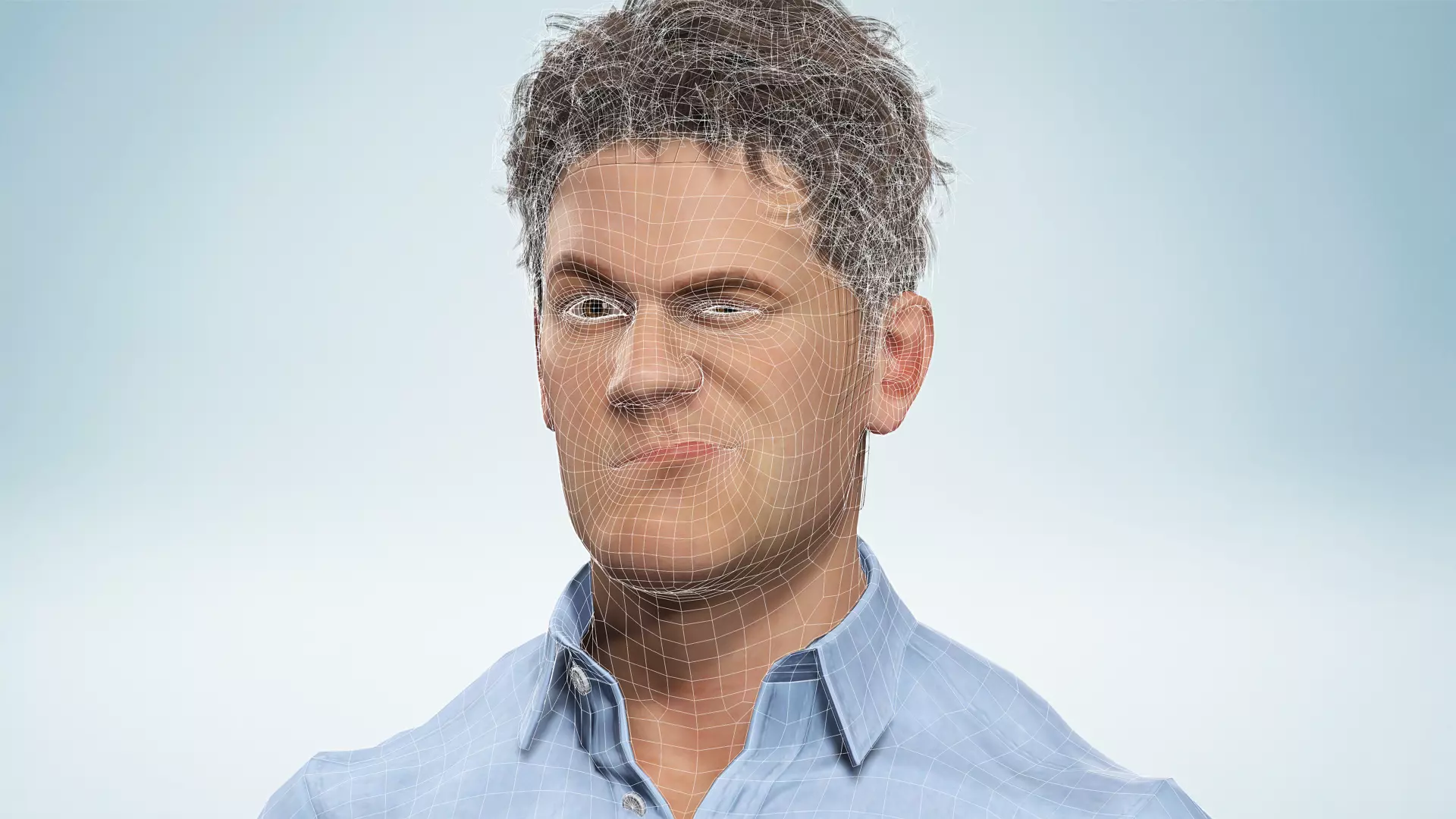 Handsome Businessman 3D Character Smart Low-poly 3D model_25