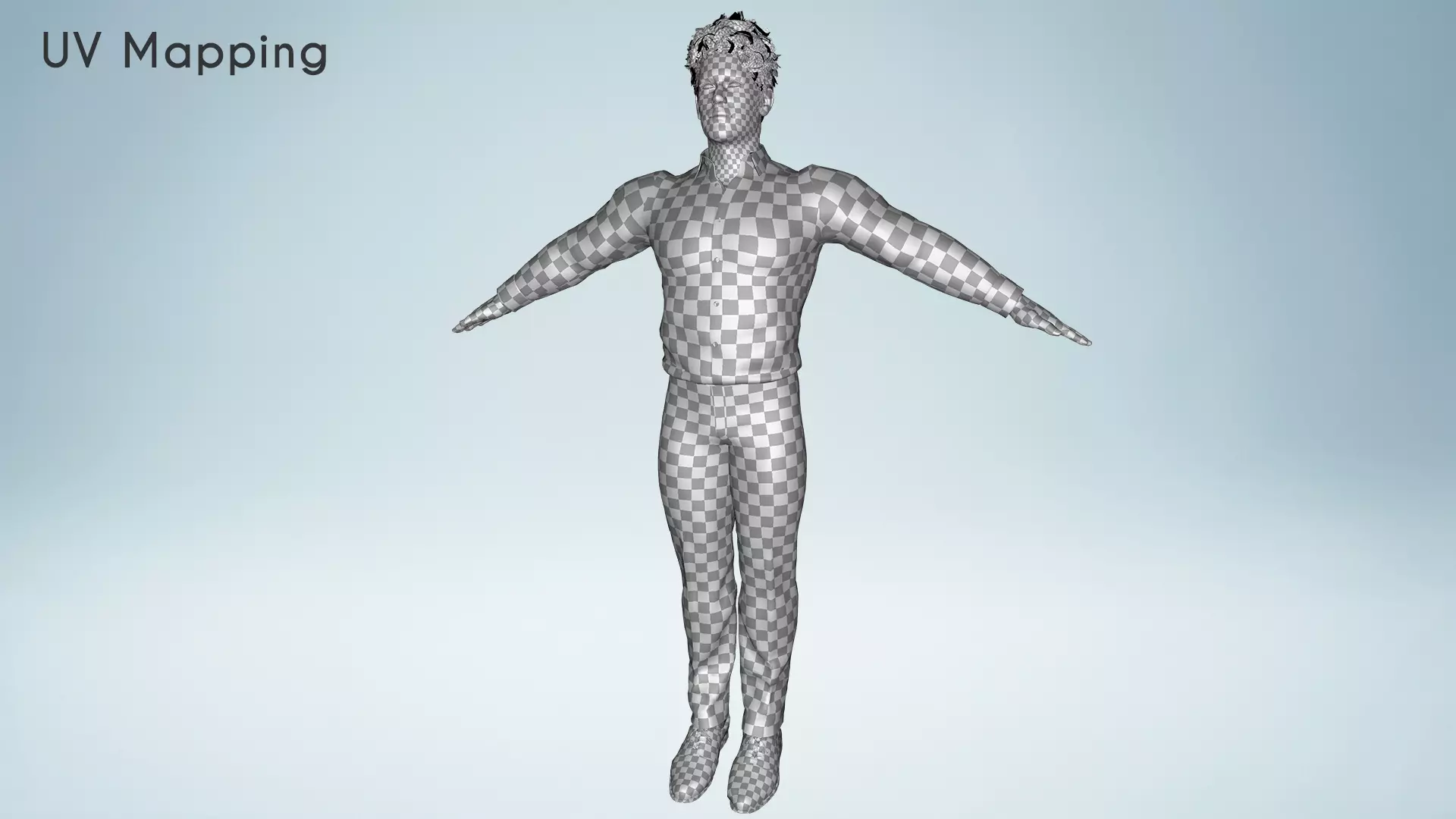 Handsome Businessman 3D Character Smart Low-poly 3D model_23