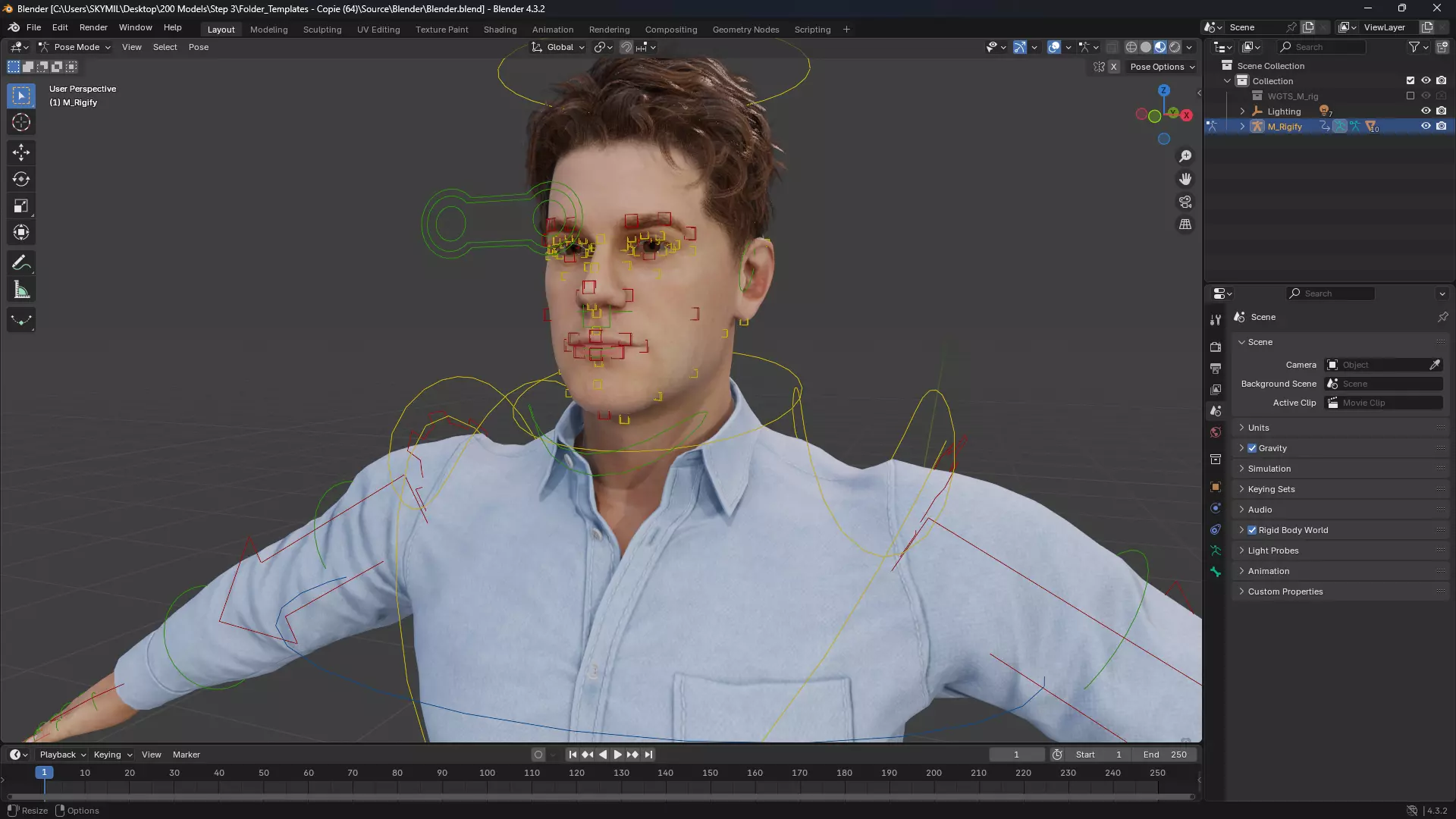 Handsome Businessman 3D Character Smart Low-poly 3D model_12