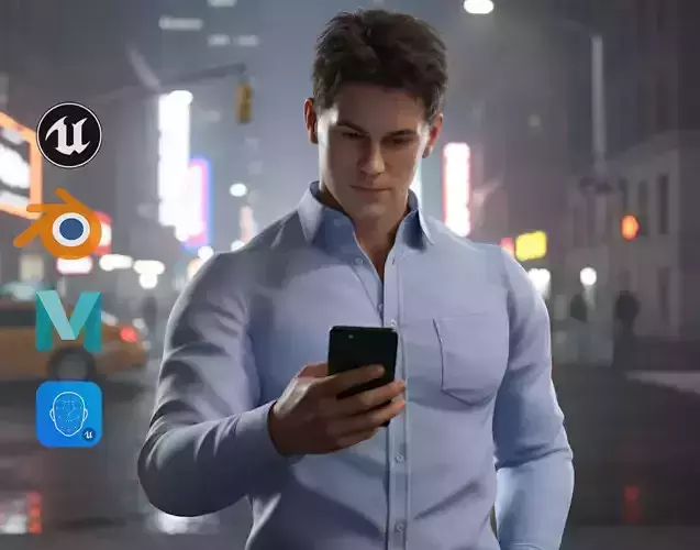 Handsome Businessman 3D Character  Smart 