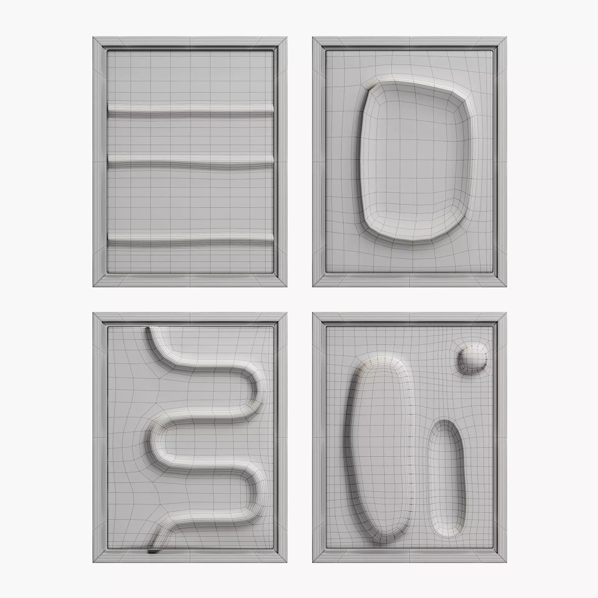 Wall Decor Set 01 3D Model Collection_30