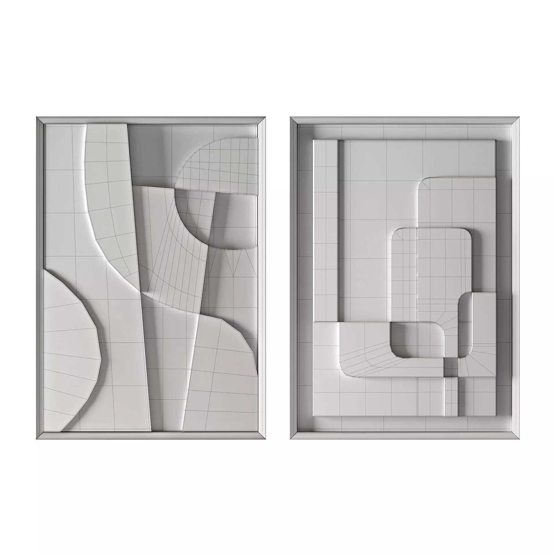 Wall Decor Set 01 3D Model Collection_4