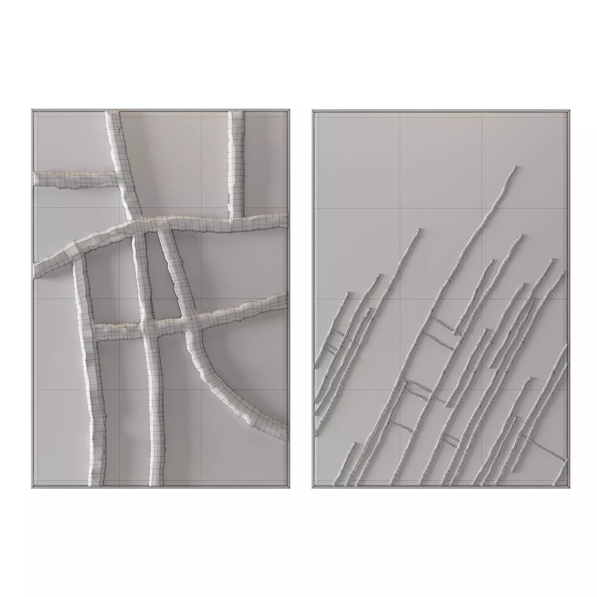 Wall Decor Set 01 3D Model Collection_8