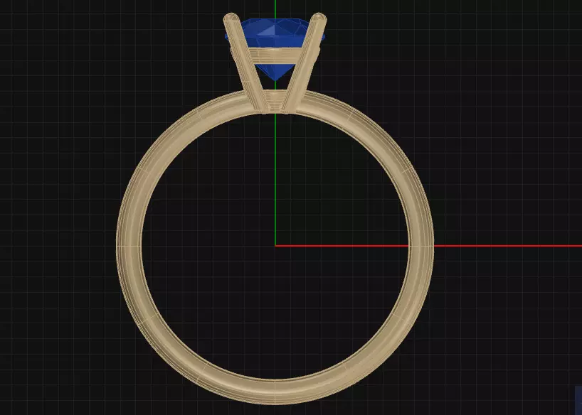 4 Prong Diamond Engagement Ring 3D print model_2