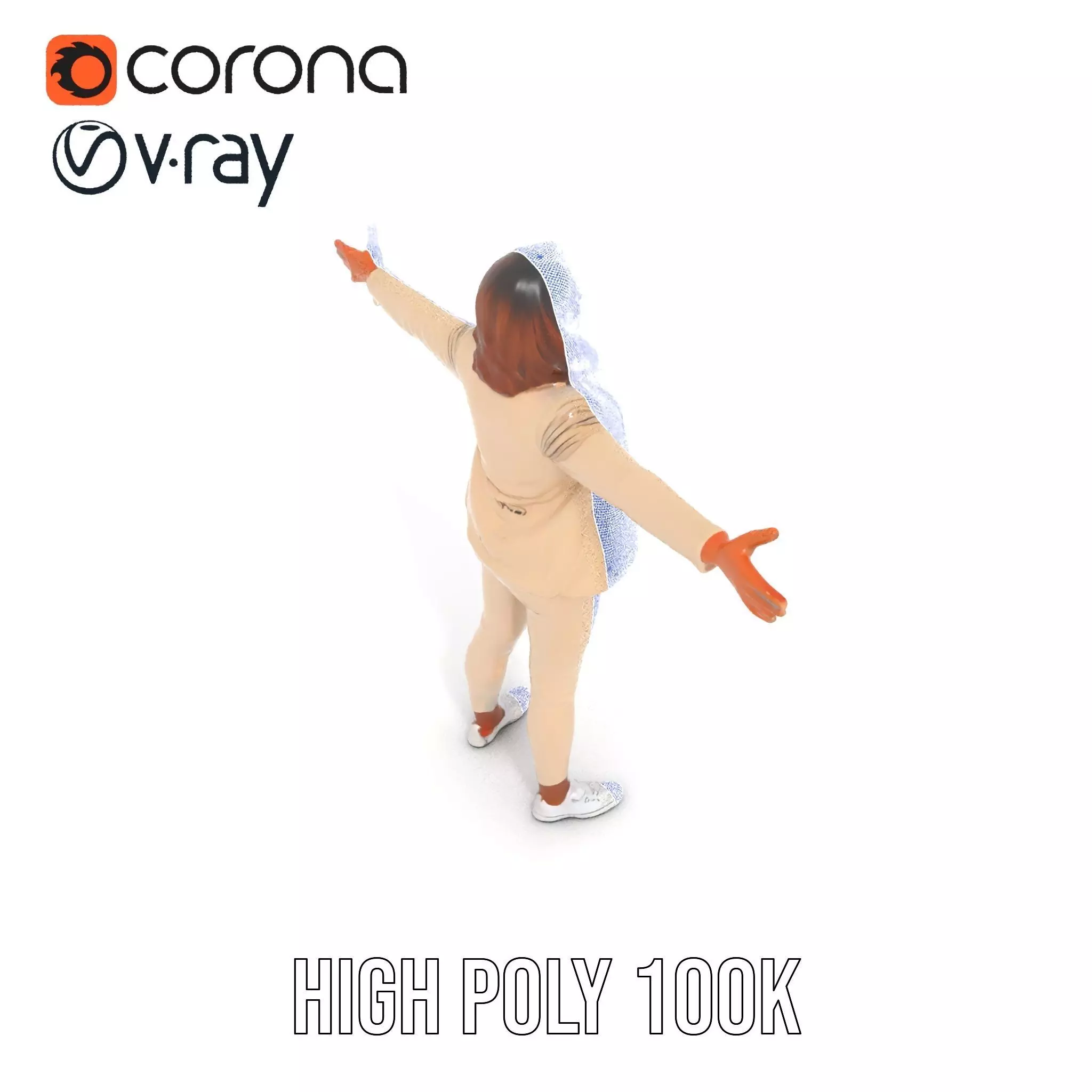 Stylish Business Attire Model Pack with Dynamic Pose Low-poly 3D model_26