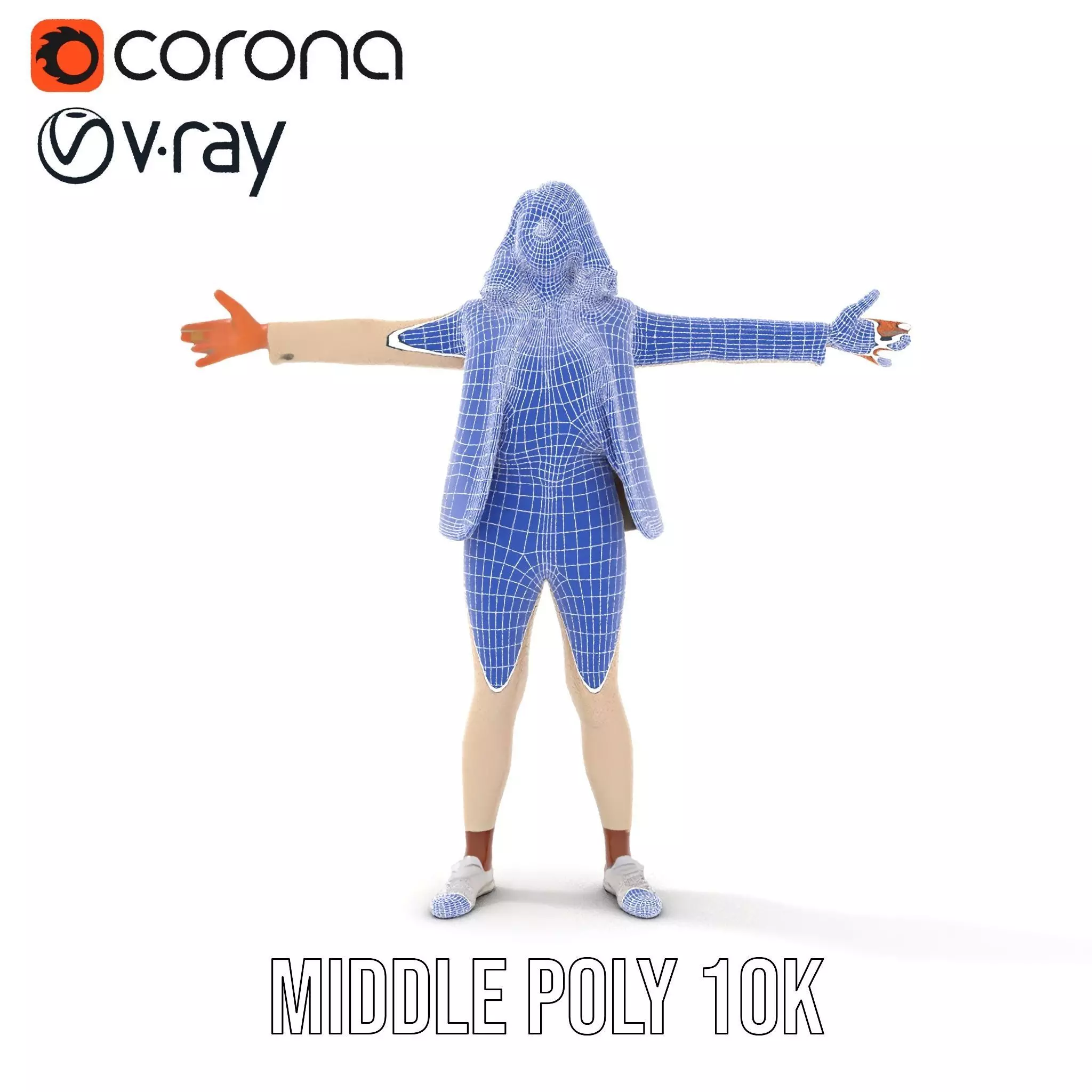 Stylish Business Attire Model Pack with Dynamic Pose Low-poly 3D model_27