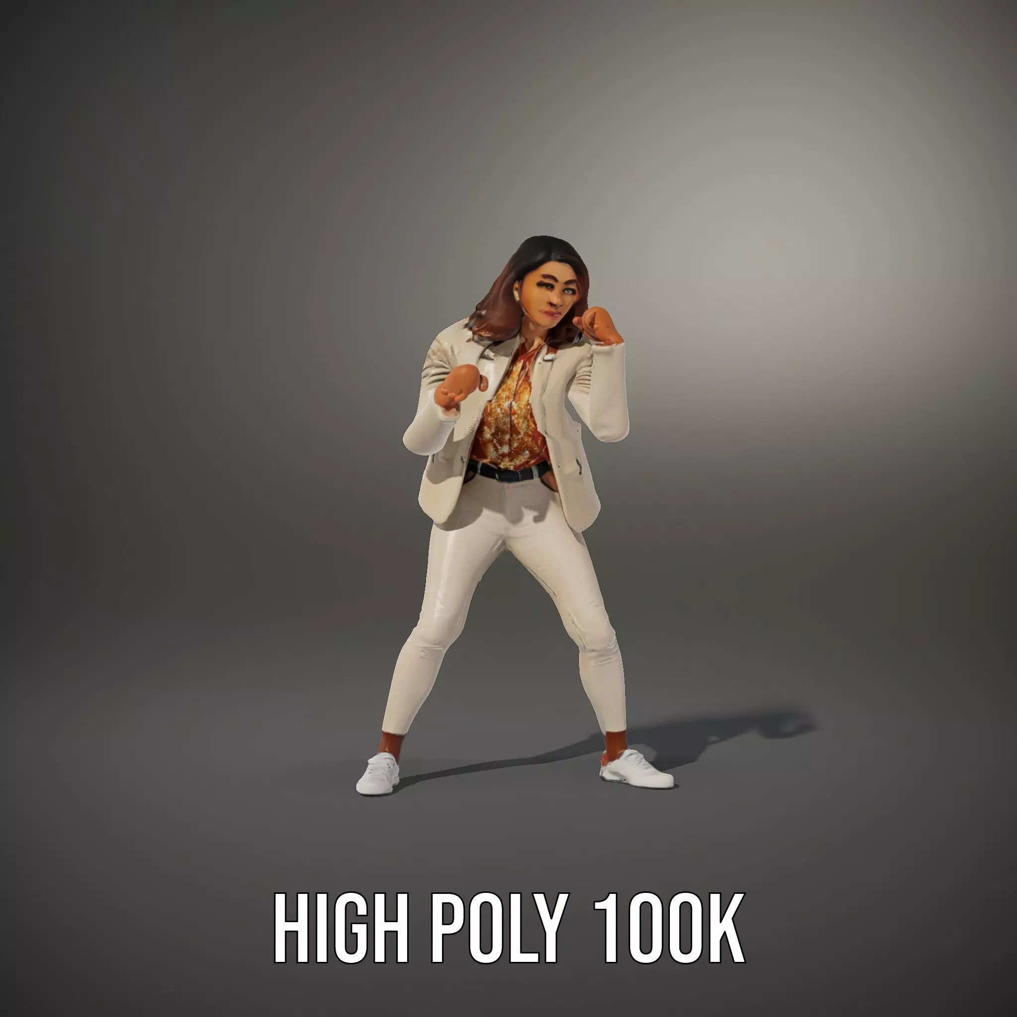 Stylish Business Attire Model Pack with Dynamic Pose Low-poly 3D model_34