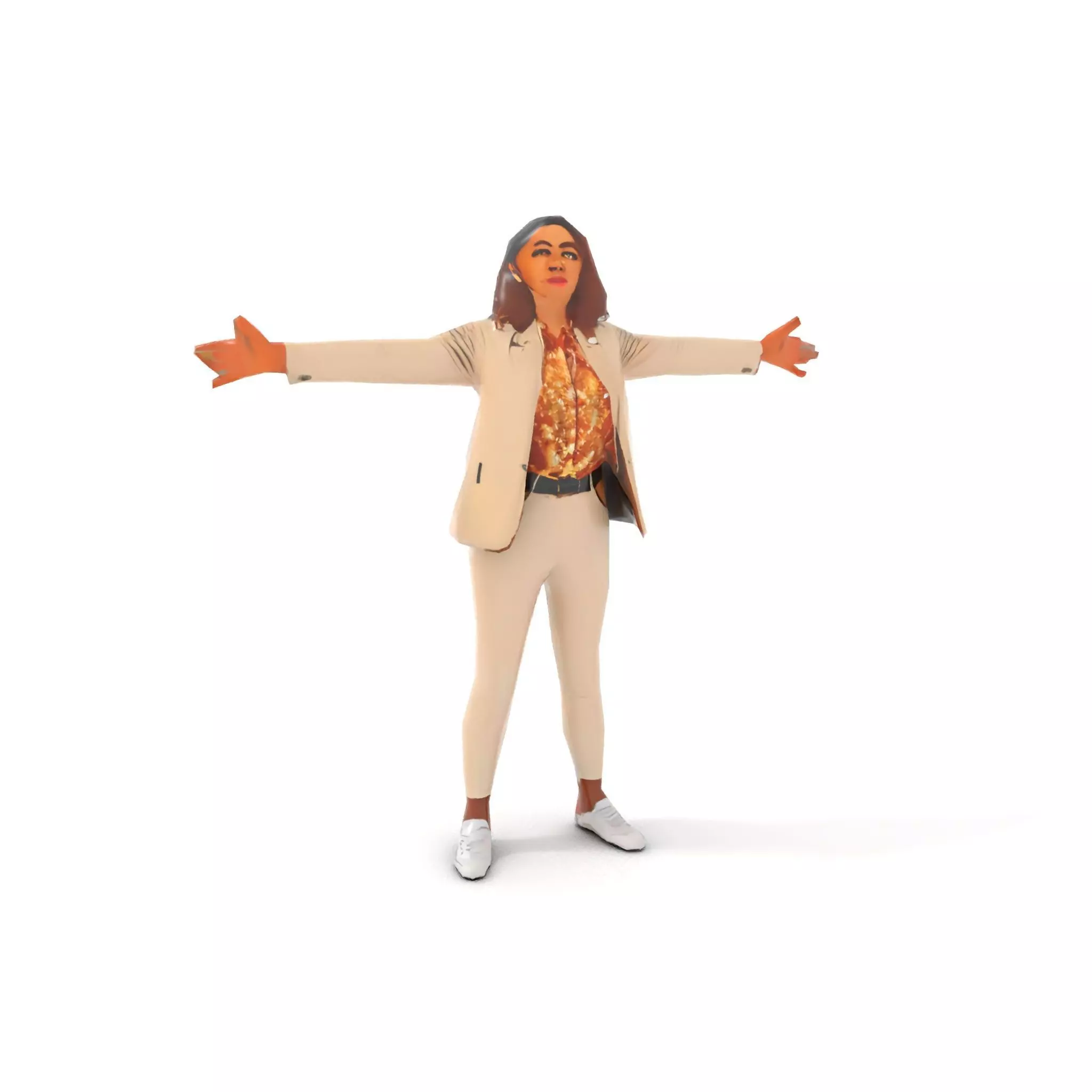 Stylish Business Attire Model Pack with Dynamic Pose Low-poly 3D model_20