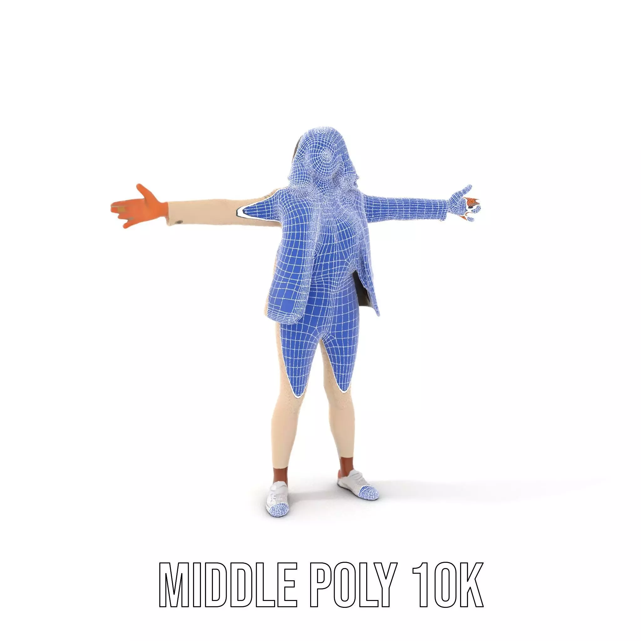 Stylish Business Attire Model Pack with Dynamic Pose Low-poly 3D model_24