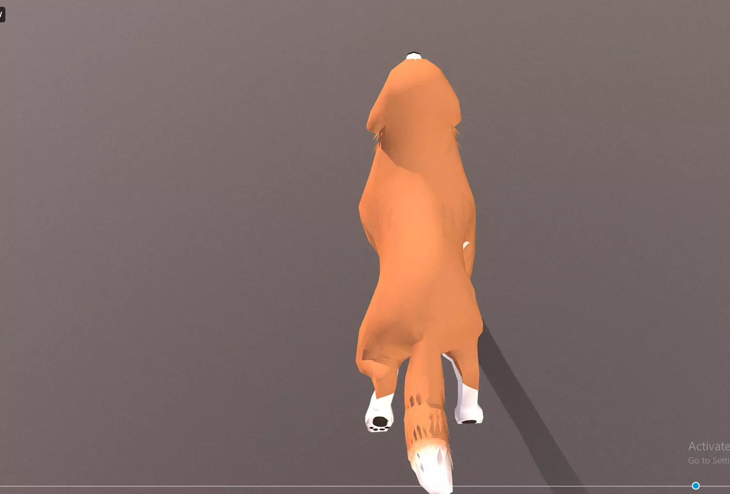 Dog Running Cycle Chubby Orange DOg 3D model_2