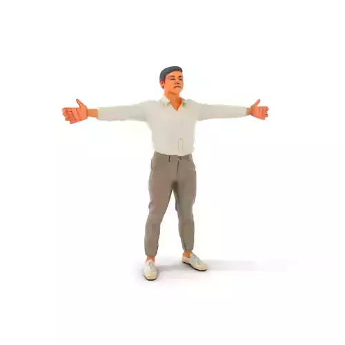 Casual Attire Character Model Pack Low-poly 3D model