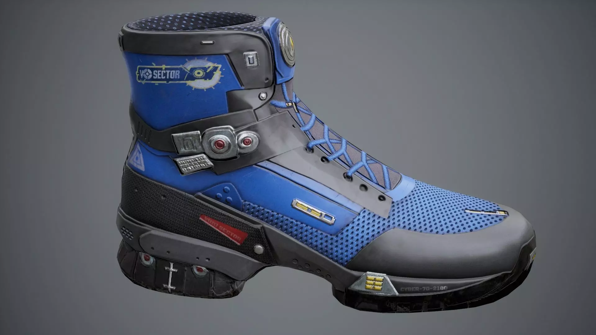 Sci-Fi Sneakers p02 Low-poly 3D model_8