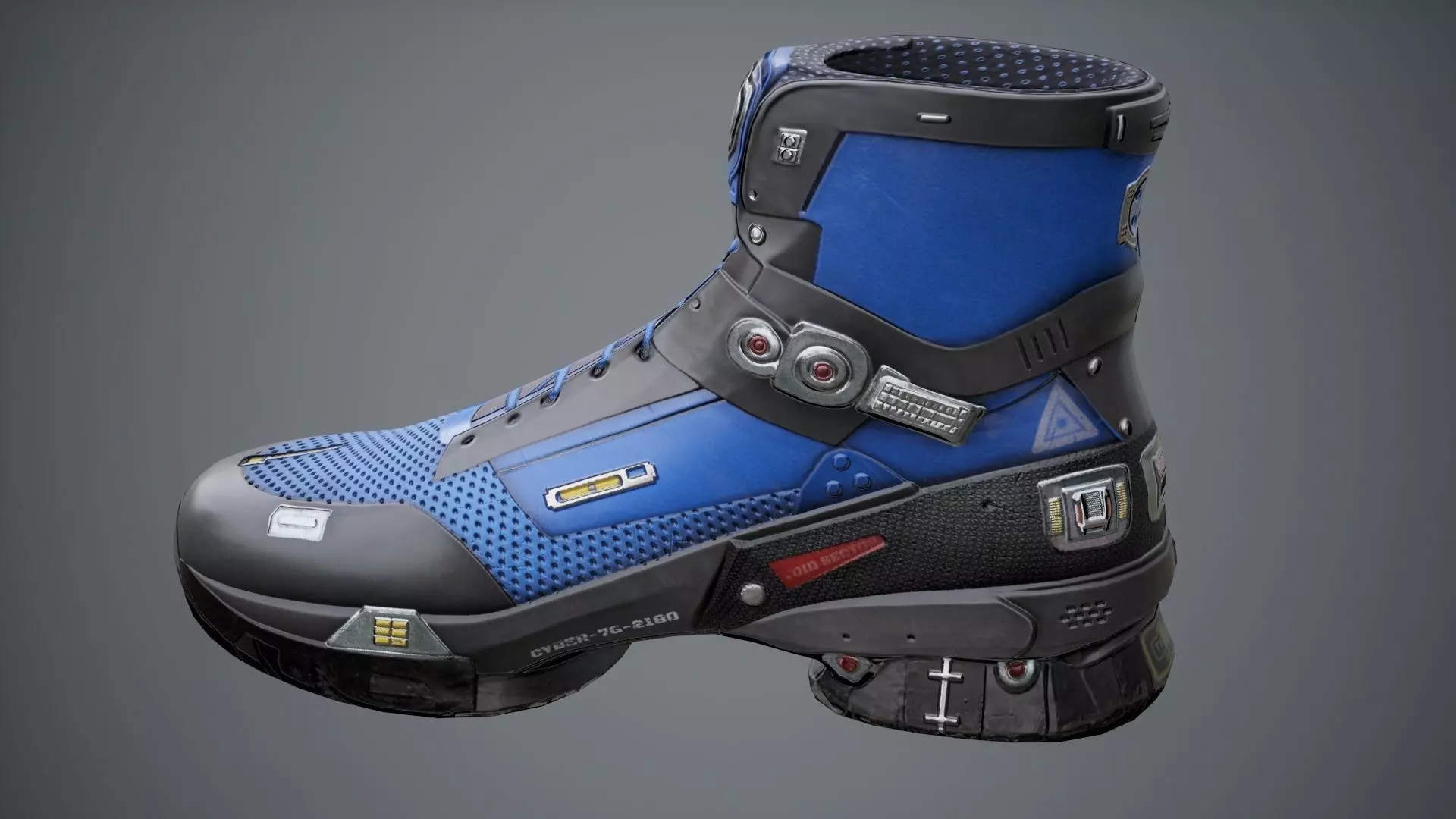 Sci-Fi Sneakers p02 Low-poly 3D model_7