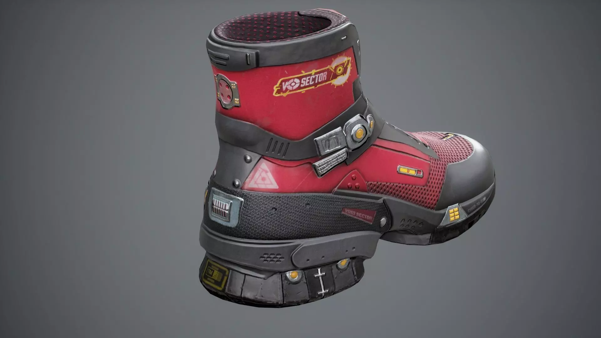 Sci-Fi Sneakers p02 Low-poly 3D model_6