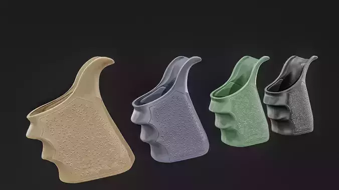 Glock 17 Gun Grip Low-poly 3D model