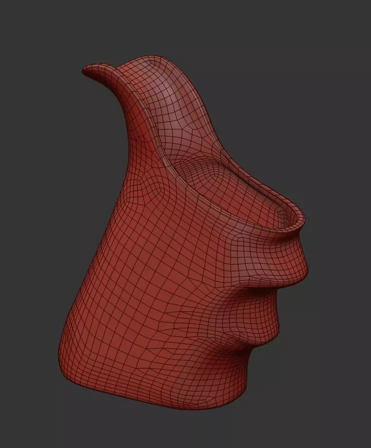 Glock 17 Gun Grip Low-poly 3D model_22