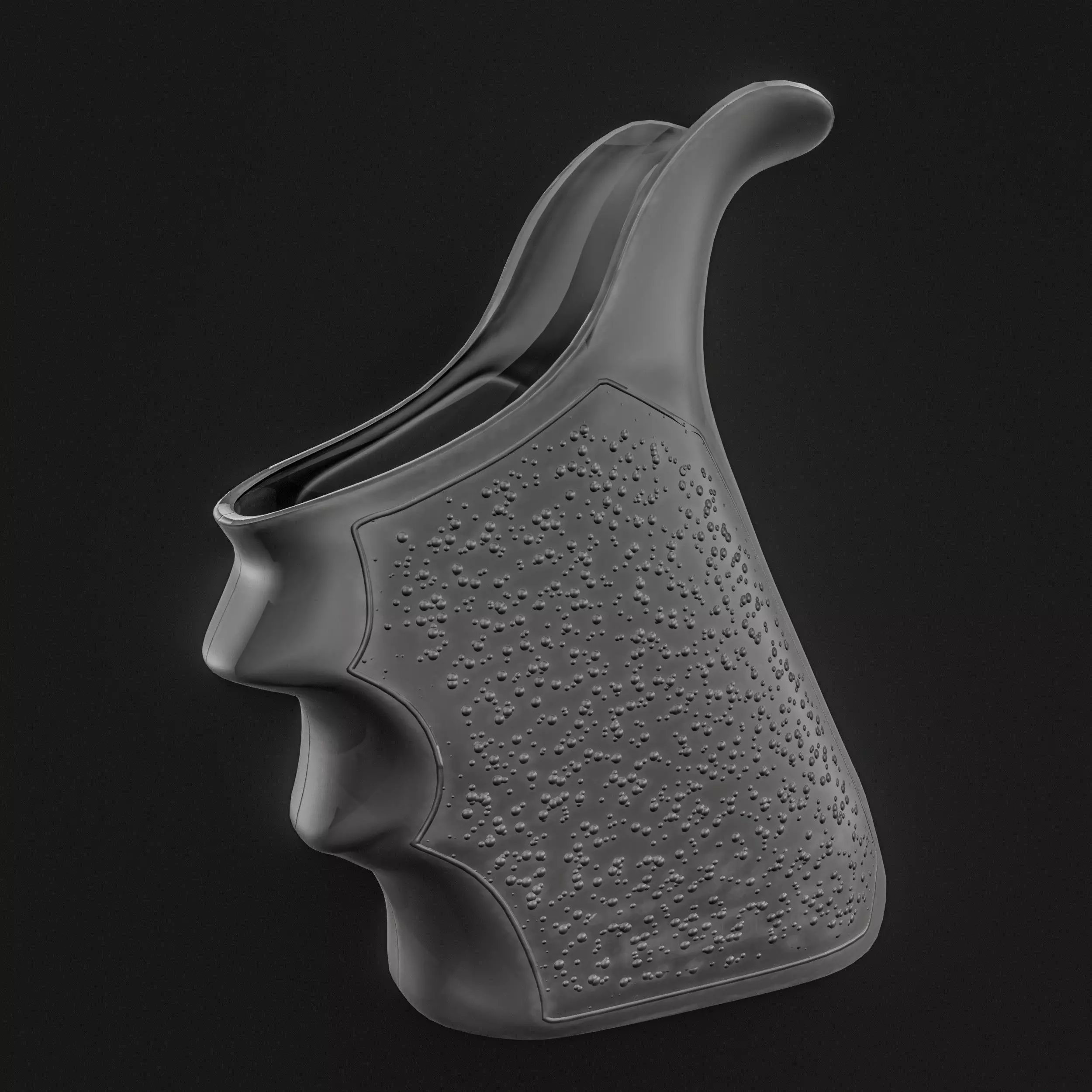 Glock 17 Gun Grip Low-poly 3D model_11